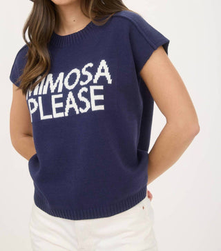 Blu Pepper - Mimosa Please Short Sleeve Pullover Sweater