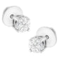 14K White Gold 1/2 Cttw Pie-Cut Diamond Solitaire Stud Earrings (H-I Color, SI1-SI2 Clarity)