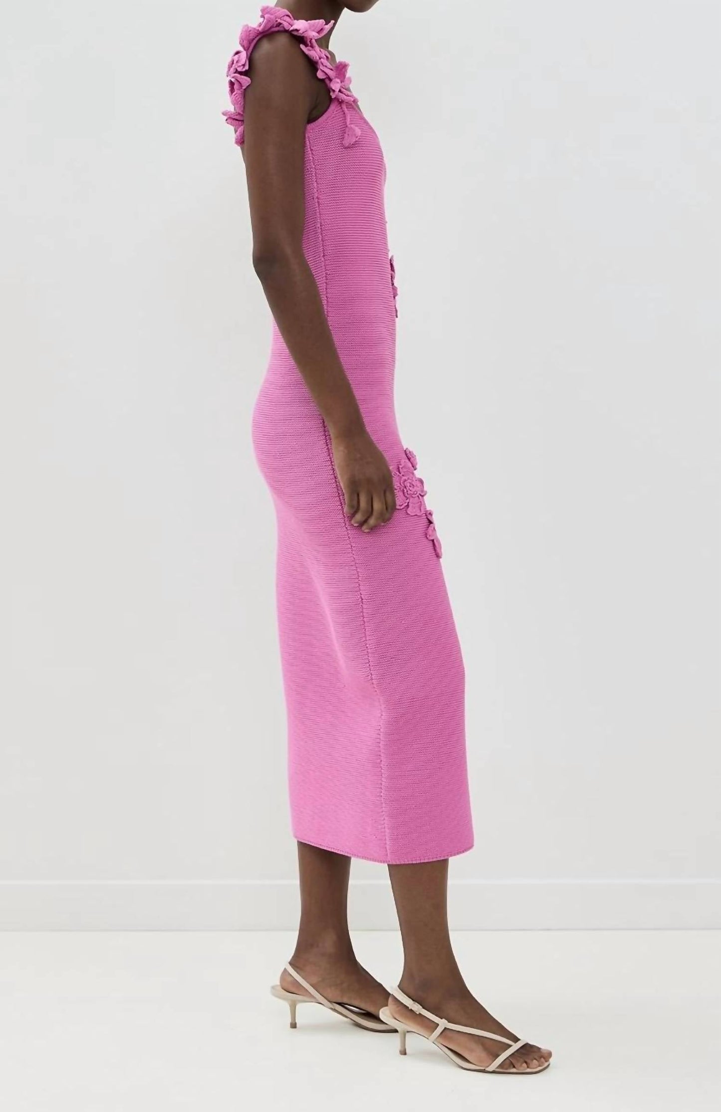 Amur - Allegra Floral Knit Midi Dress