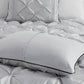 7 Piece Tufted Comforter Set Grey Full