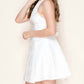 Bright - Cross Halter Jacquard Mini Dress