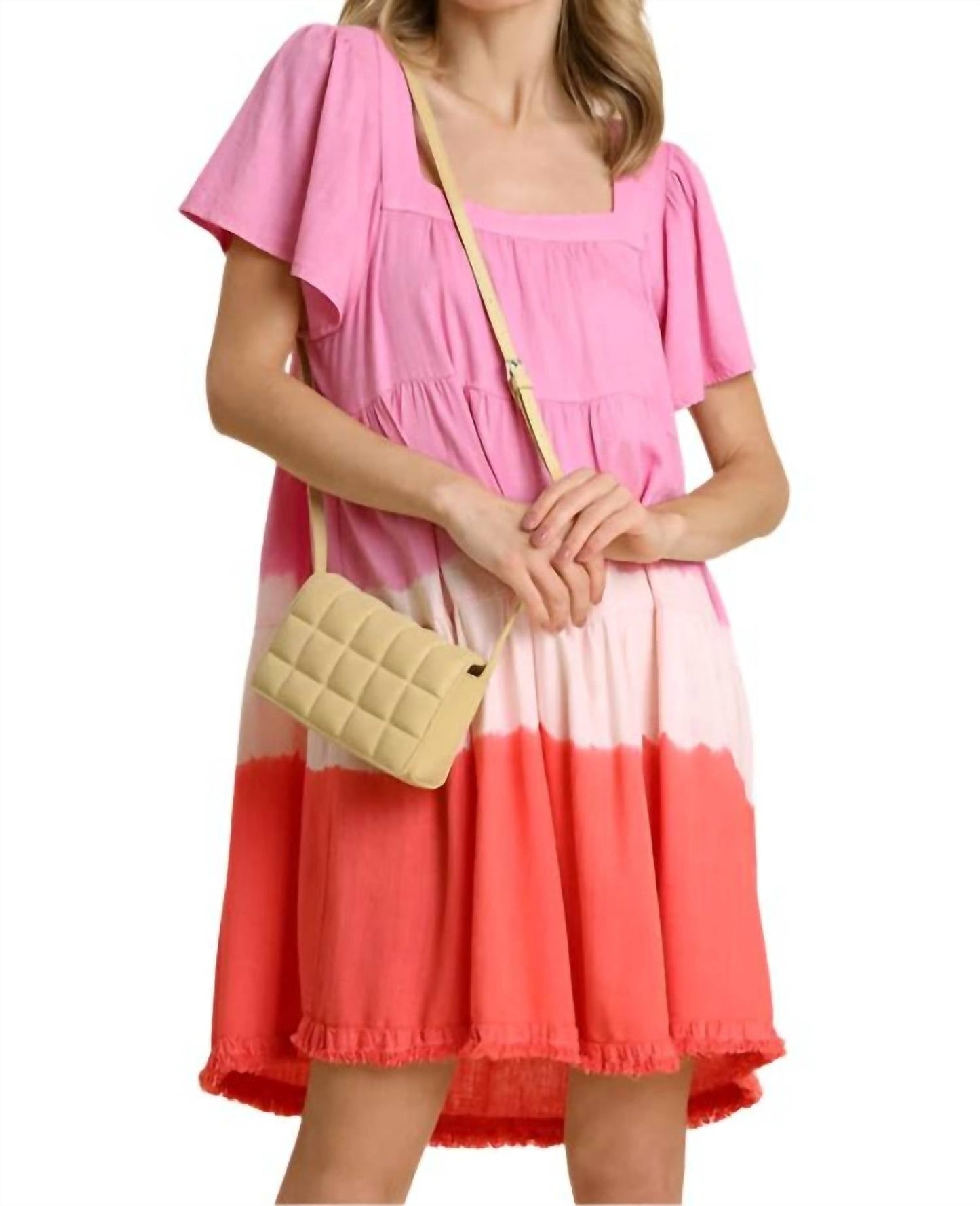 Umgee - Dip Dye Color Block Dress