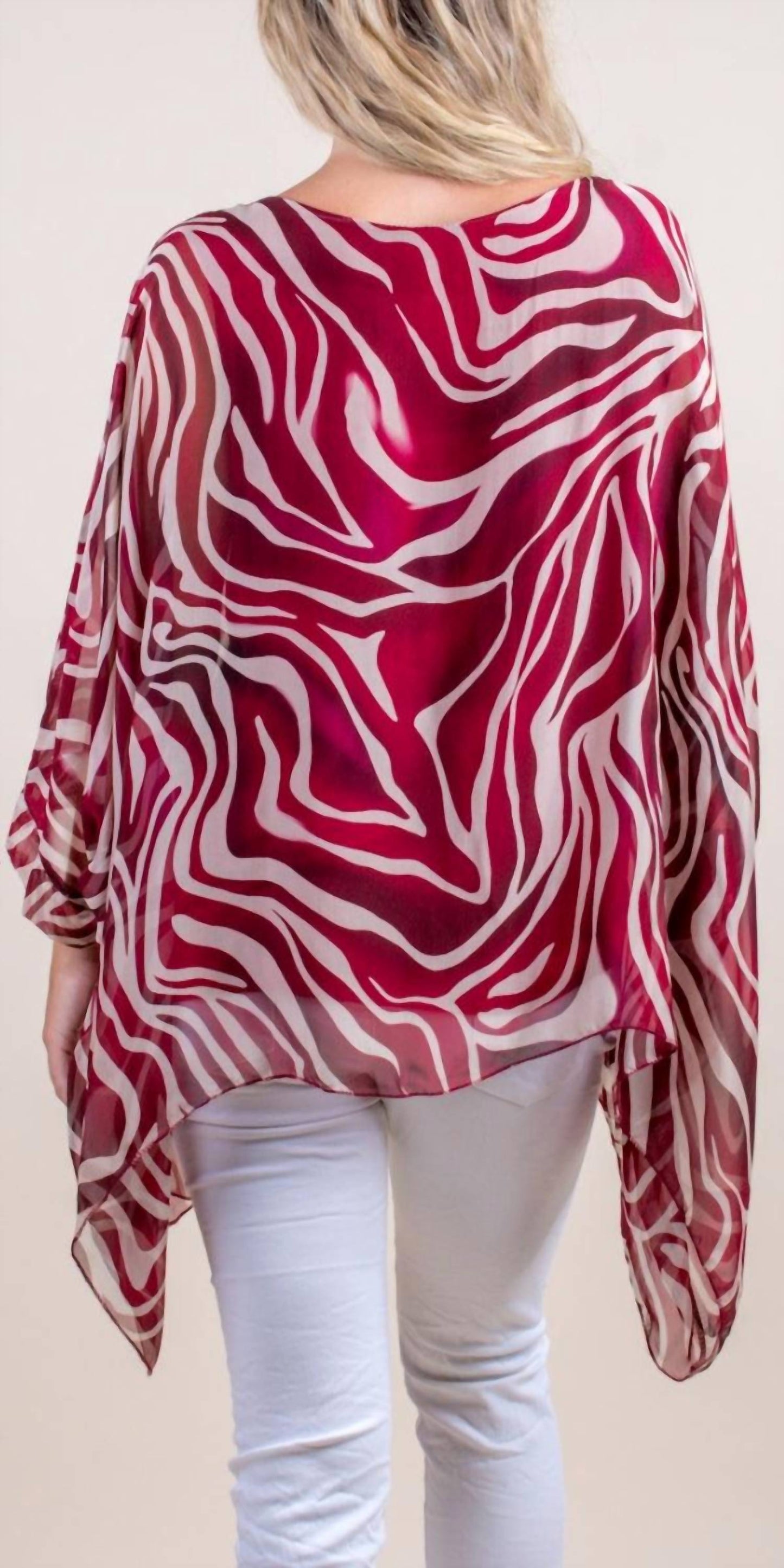 Gigi Moda - Seta Zebra Print Kaftan Top