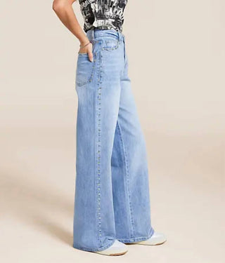 Habitual - Gemma Wide Leg Studded Stretch Jeans