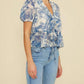 Lucy Paris - Bee Ruffle Short Sleeve Top