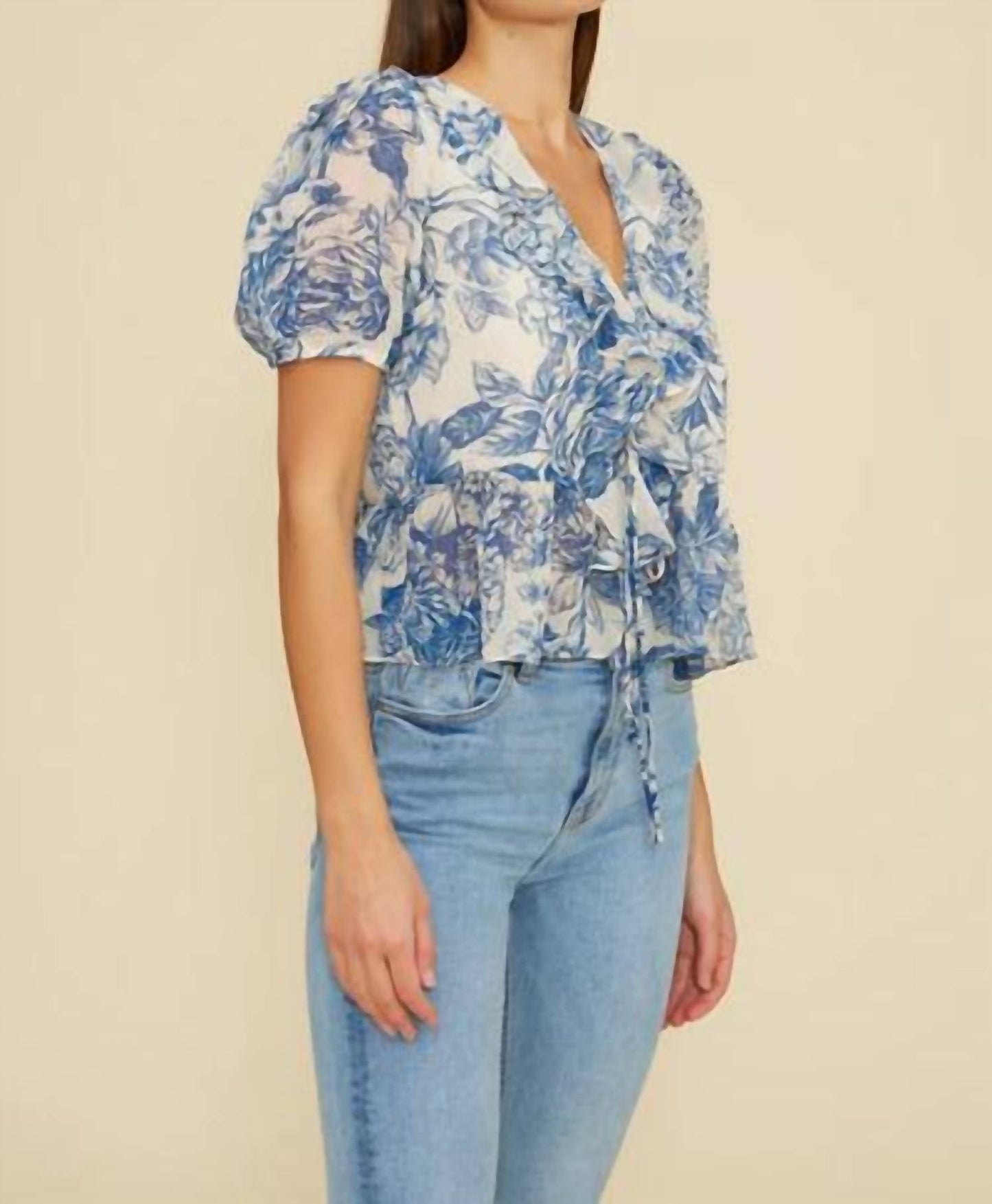 Lucy Paris - Bee Ruffle Short Sleeve Top