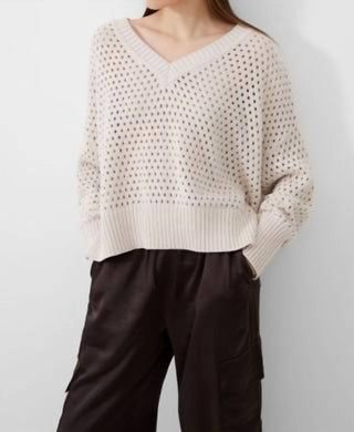 French Connection - Nini Crochet V Neck Jumper