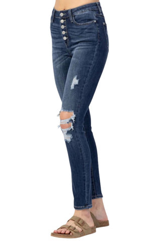 Judy Blue - BUTTON FLY SKINNY JEANS