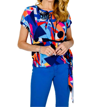 Frank Lyman - Knit Short Sleeve Side Tie Top