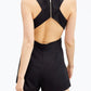 Do+Be - PLUNGING OPEN-BACK SATIN ROMPER