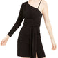 Teeze Me Womens Juniors Fitted Mini Bodycon Dress Black 1/2