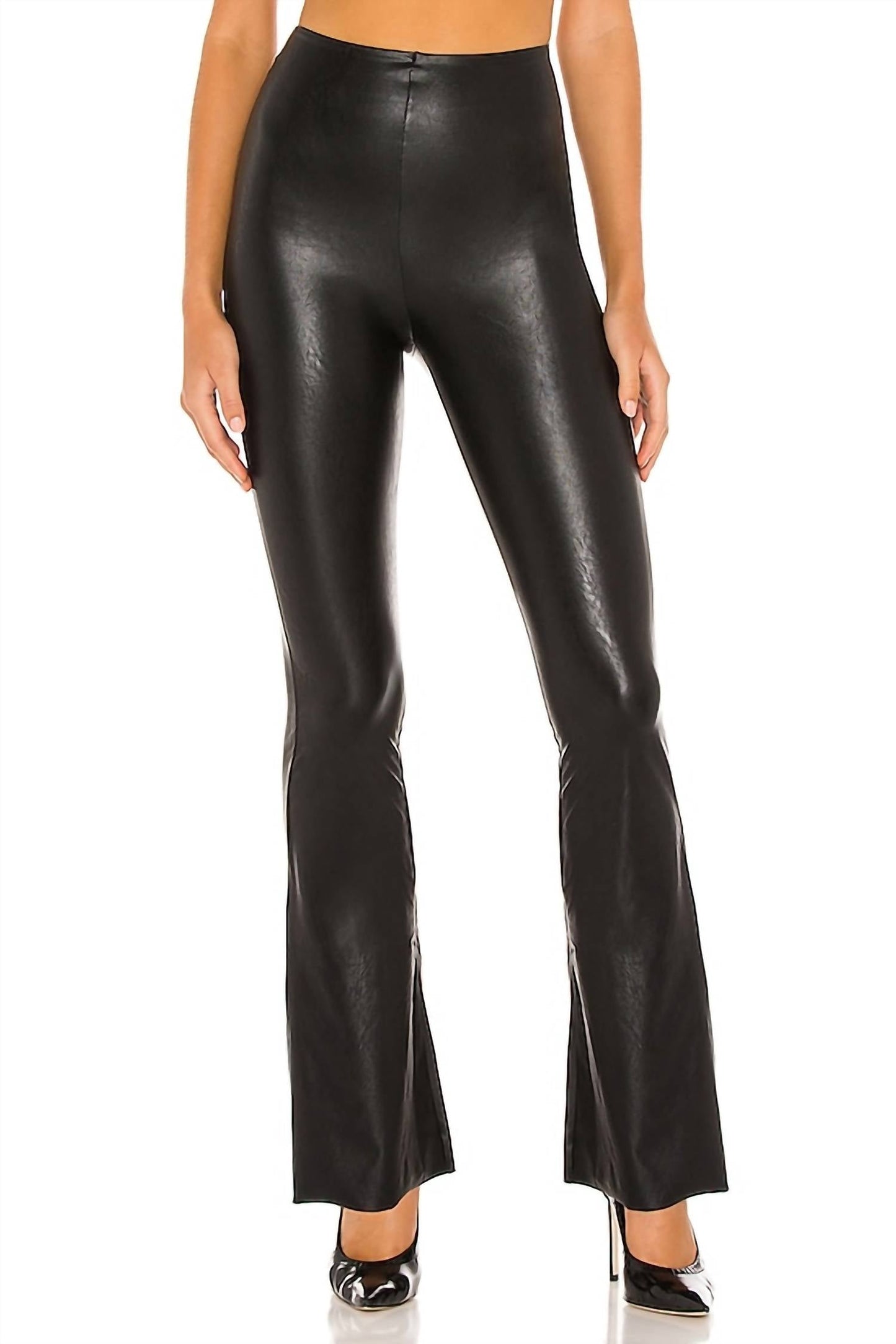 Commando - Faux Leather Flare Full Length Leggings