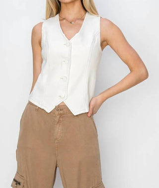 Risen - V Neck Button Down Vest