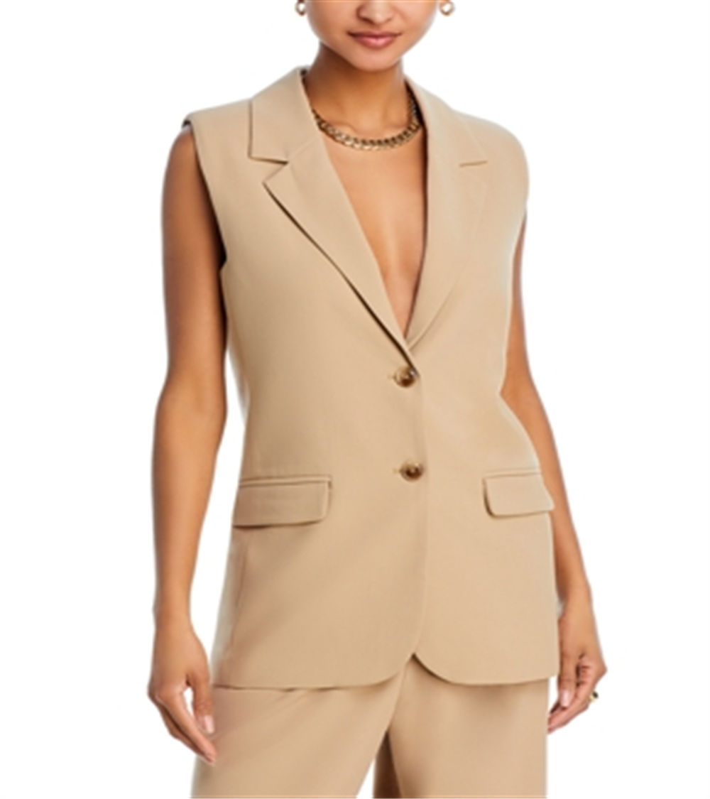 Wayf Wilshire Notch Collar Vest  Size Large