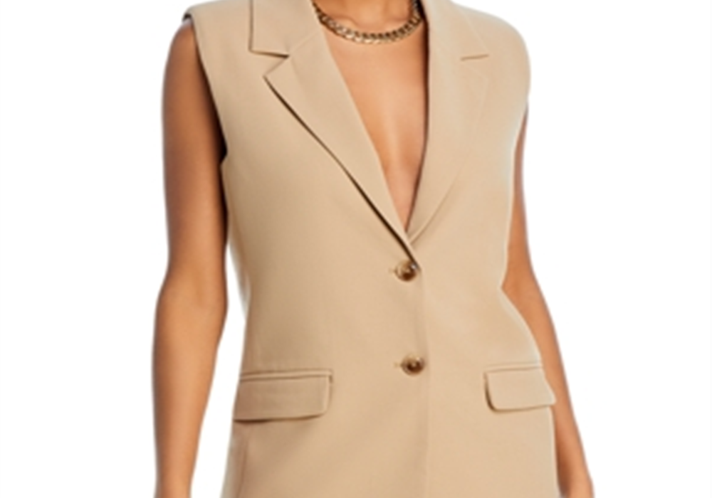 Wayf Wilshire Notch Collar Vest  Size Large