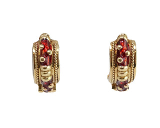 Hidalgo - Women's Enamel Reverisble Earrings