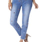 Coco + Carmen - Asra Tummy Control Embroidered Denim Capris