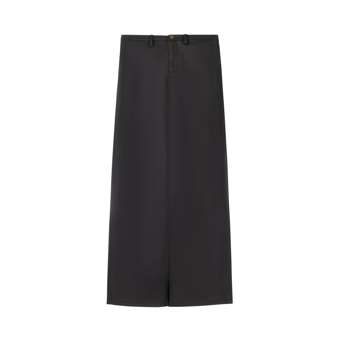 Recollection Brand - Midi Front Slit Leather Skirt