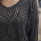 Grace And Lace - V-neck Pointelle Sweater