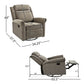 360 Degrees Swivel Manual Rocking Recliner with Adjustable Backrest