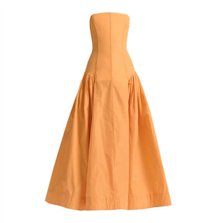 Lela Rose - Women's Strapless Taffeta Seam Detail Full Skirt Midi Dress