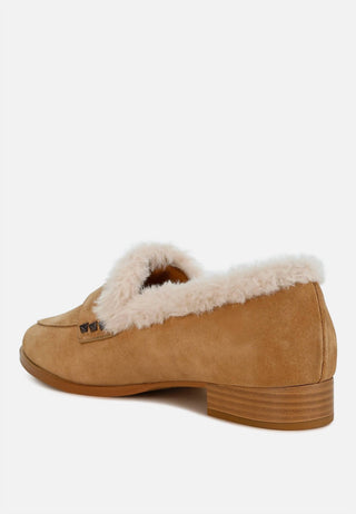 Rag Company - Women's Allie Fur Trim Suede Loafers