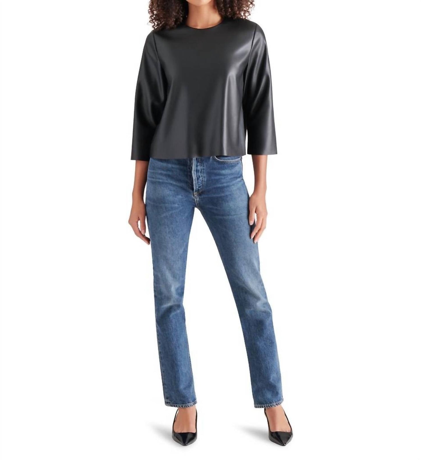 Steve Madden - Dee Faux Leather Top