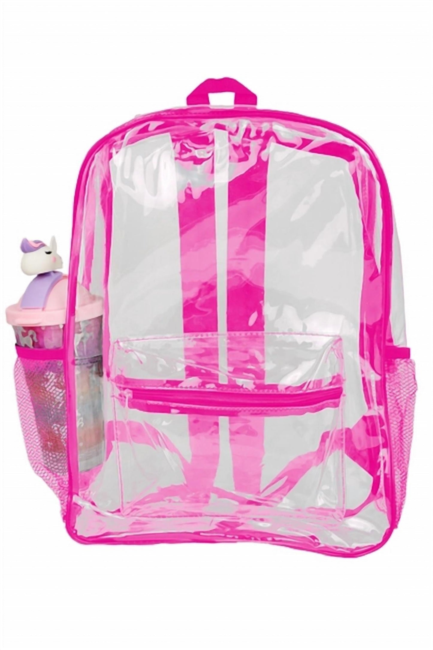 Cap Zone - Women's Extra Large Outlined Clear PVC Backpack