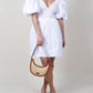 Aureum - Smocked Puff Sleeve Mini Dress