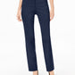 JM Collection Women's Petite Length Curvy-Fit Slim-Leg Pants Navy Size 14