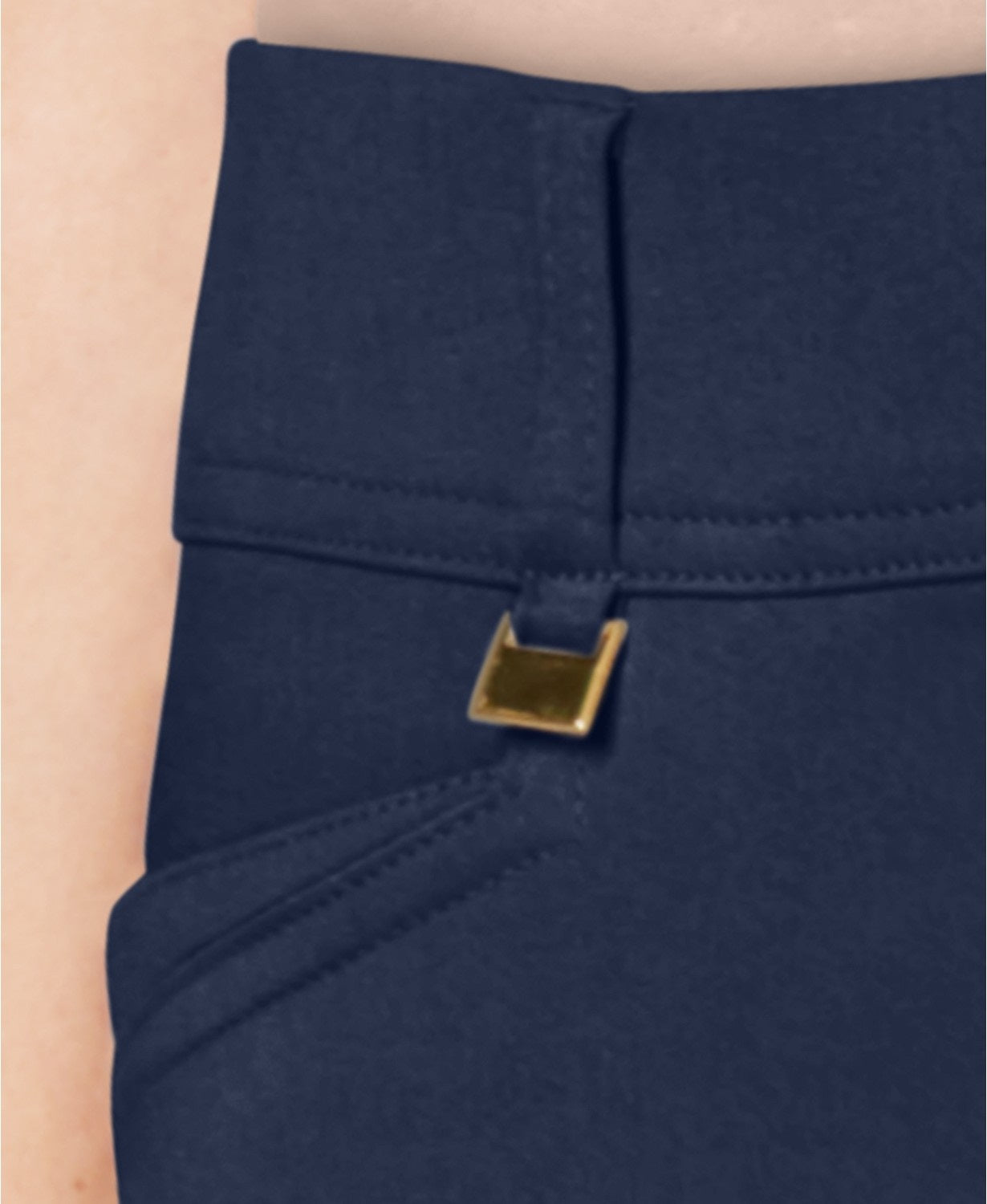 JM Collection Women's Petite Length Curvy-Fit Slim-Leg Pants Navy Size 14