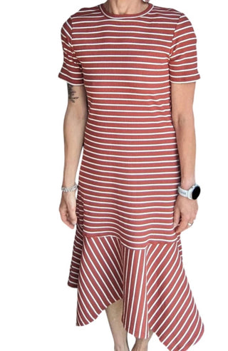 Entro - Stripe Midi Dress