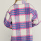 Entro - FUZZY PLAID JACKET