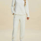 Trendsi - Double Take Full Size Texture Round Neck Long Sleeve Top and Pants Set