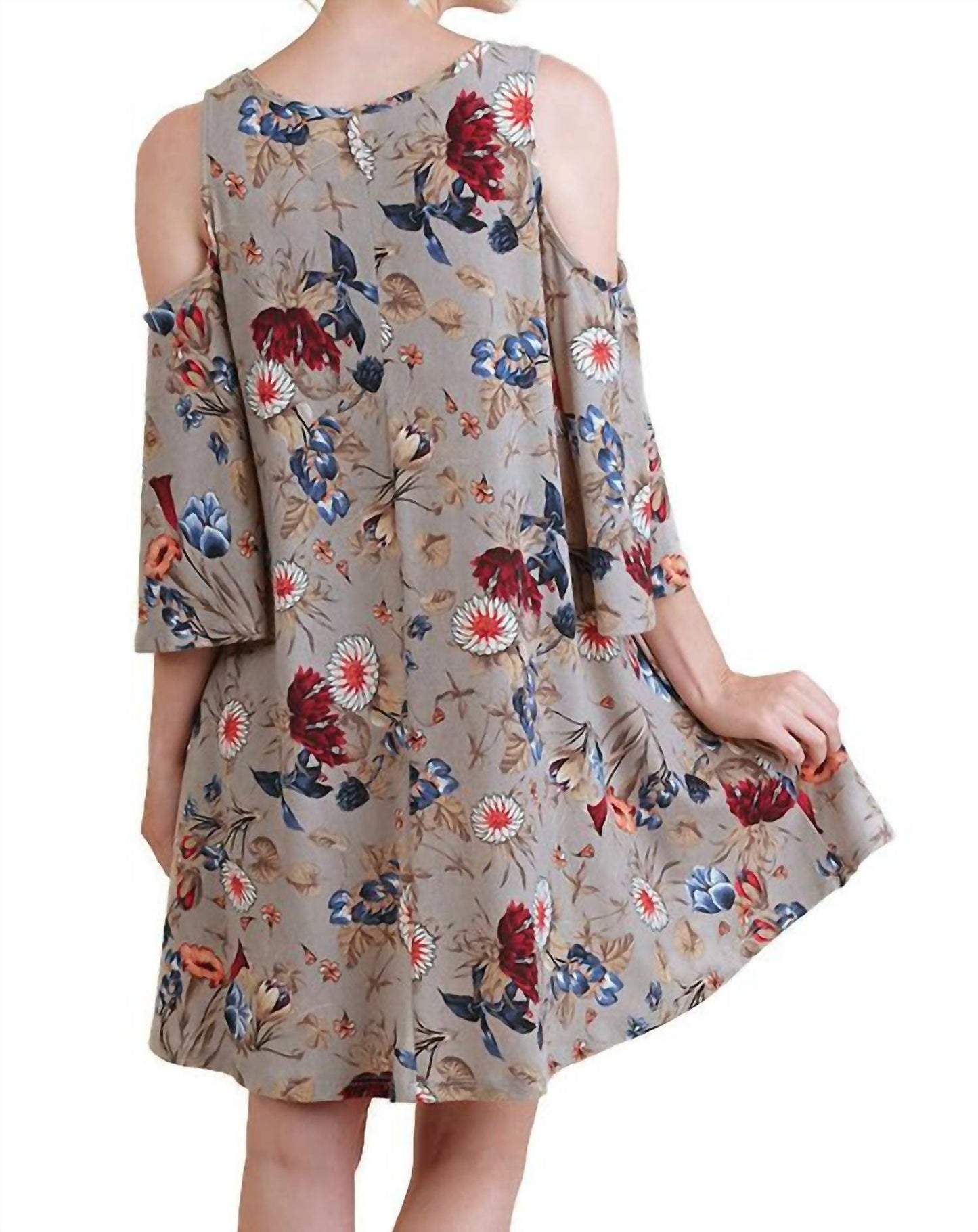 Umgee - Floral Cold Shoulder Dress