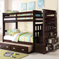 Allentown Twin / Twin Bunk Bed With Trundle Storage - Espresso