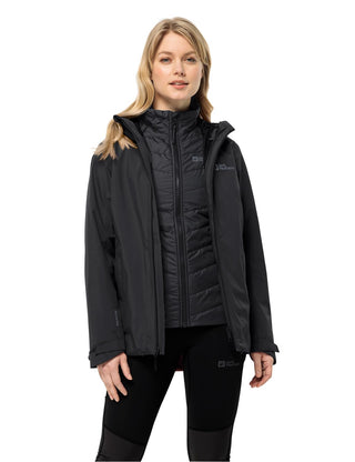 Jack Wolfskin Women's Glaabach Black Winter Parka - Small