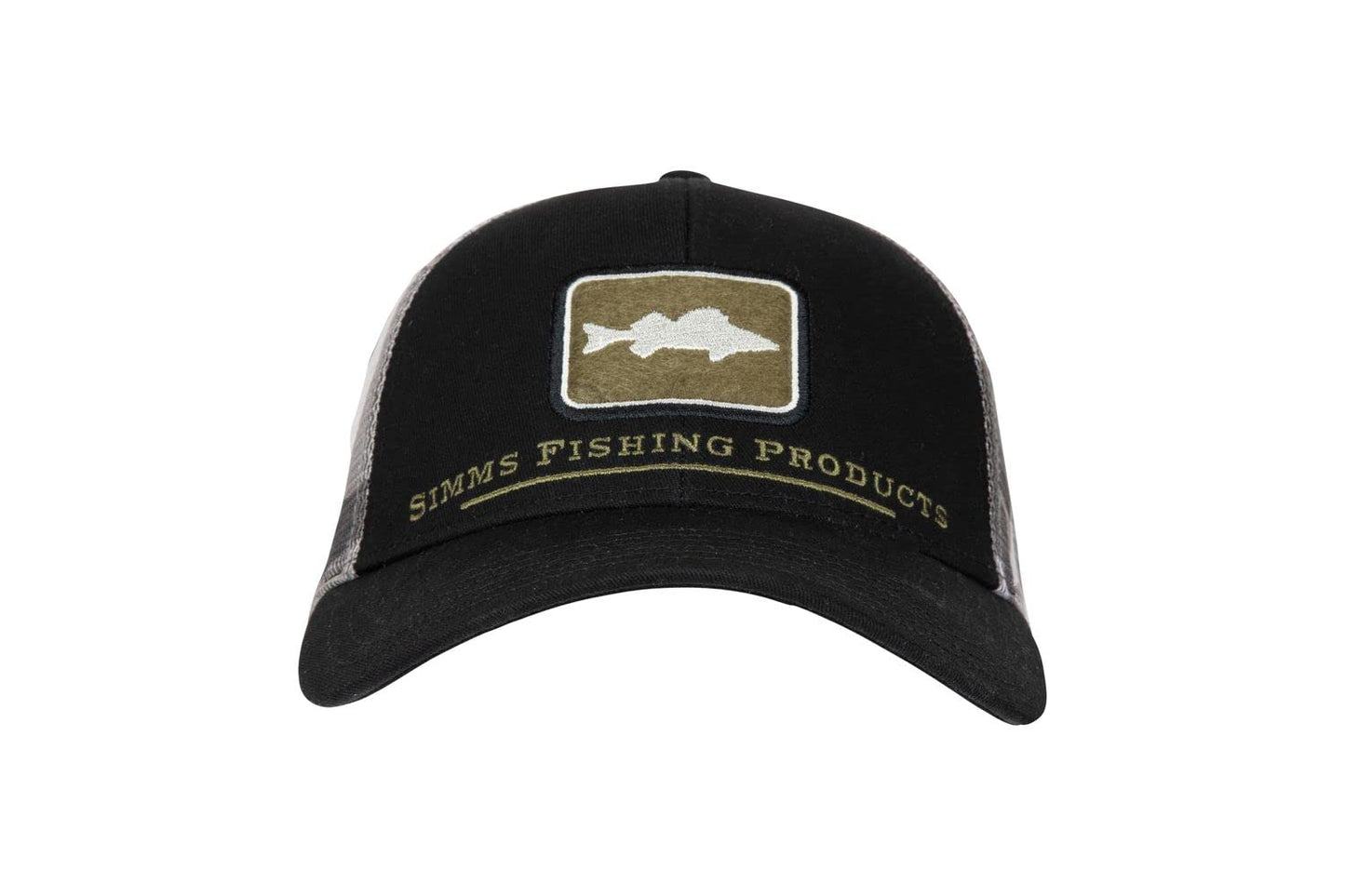 Simms Walleye Trucker Hat - Woodland Camo Sandbar
