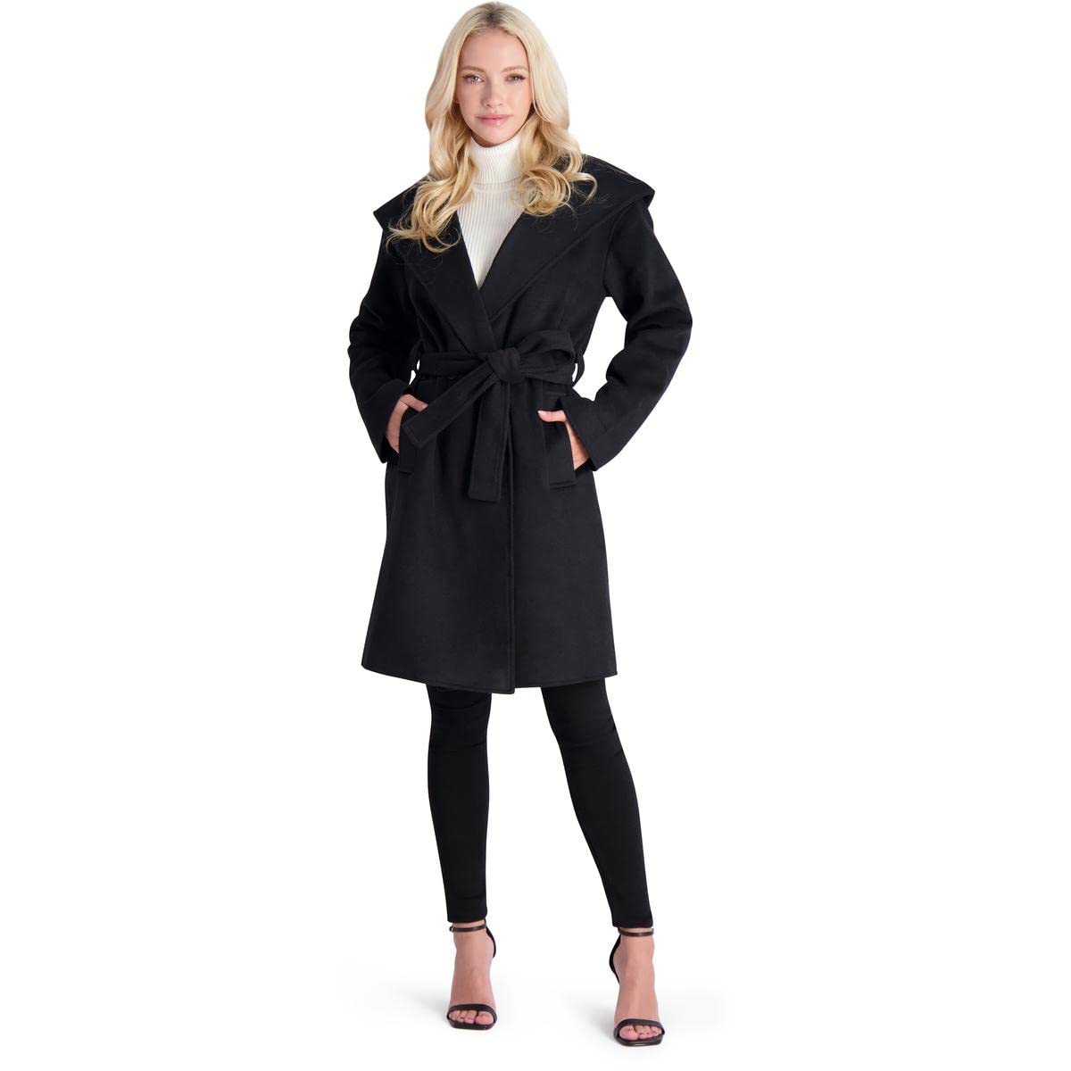 Hooded Robe Twill Coat by Avec Les Filles