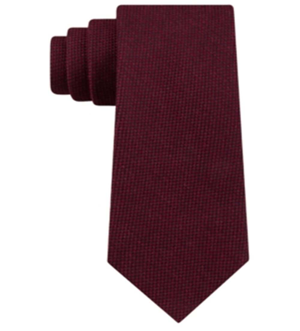 Tommy Hilfiger Mens Aaran Silk Blend Professional Neck Tie Red O/S