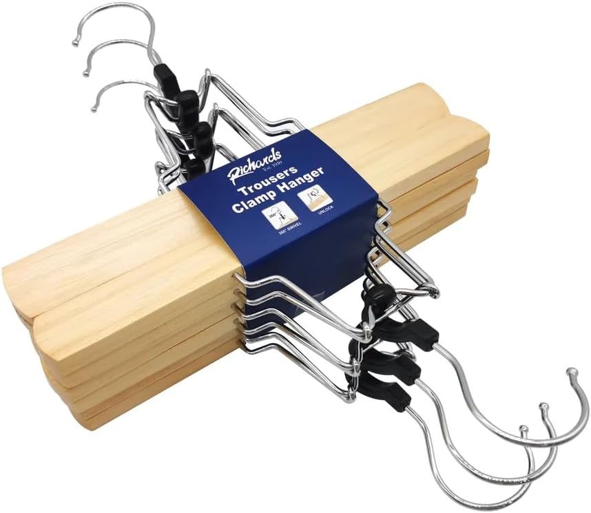 Set of 6 Trouser Clamp Hanger