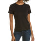 Vince Camuto Cap Sleeve Solid Knit Top Rich Black XS