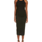 Michael Stars womens Racerback Midi Dress, Black, Small US