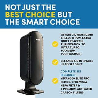 VEVA 8000 Black Air Purifier for Home