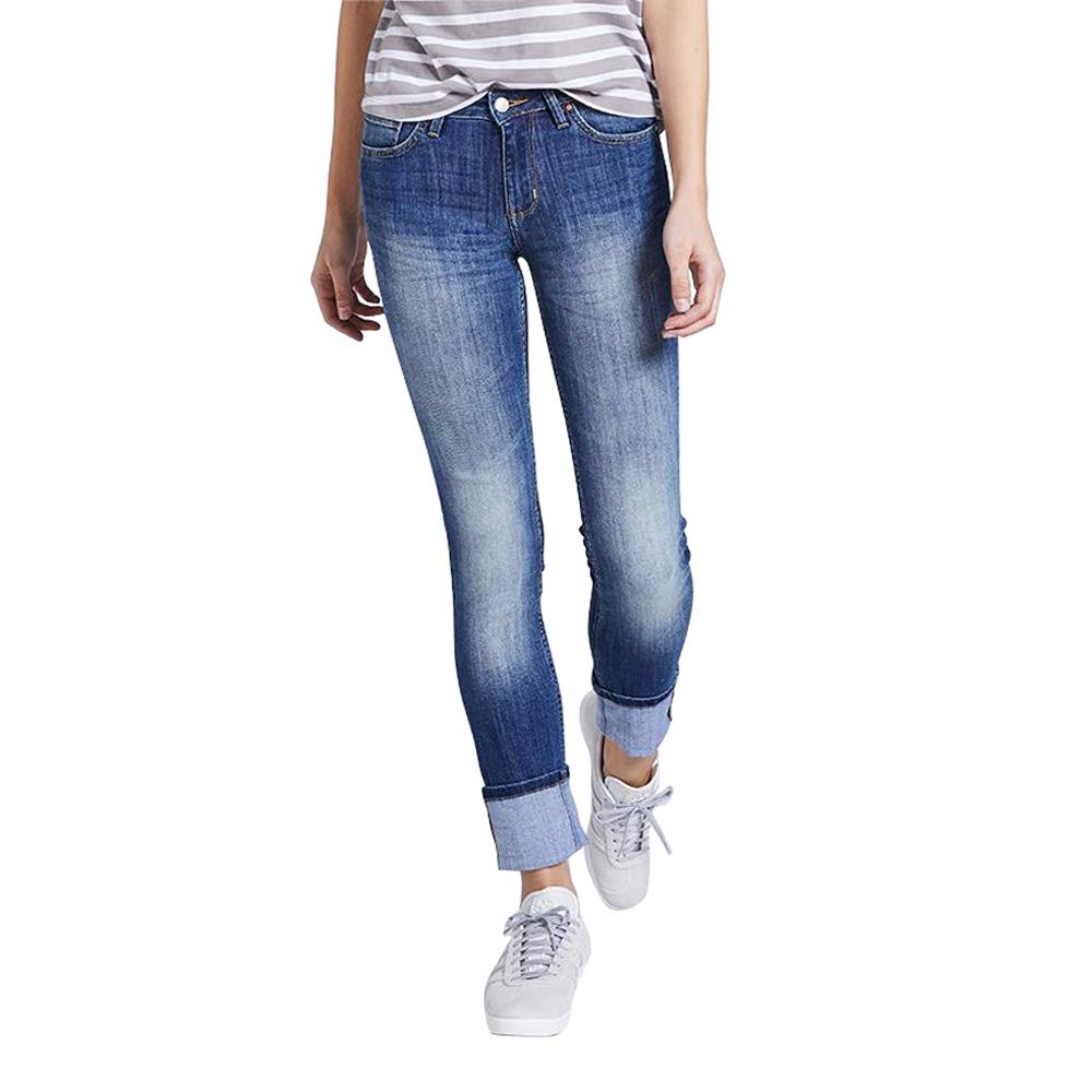 DUER Women's Adaptive Denim Straight Narrow Jeans