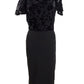 Ralph Lauren Womens Dalen Floral Cocktail Dress, Black, 4