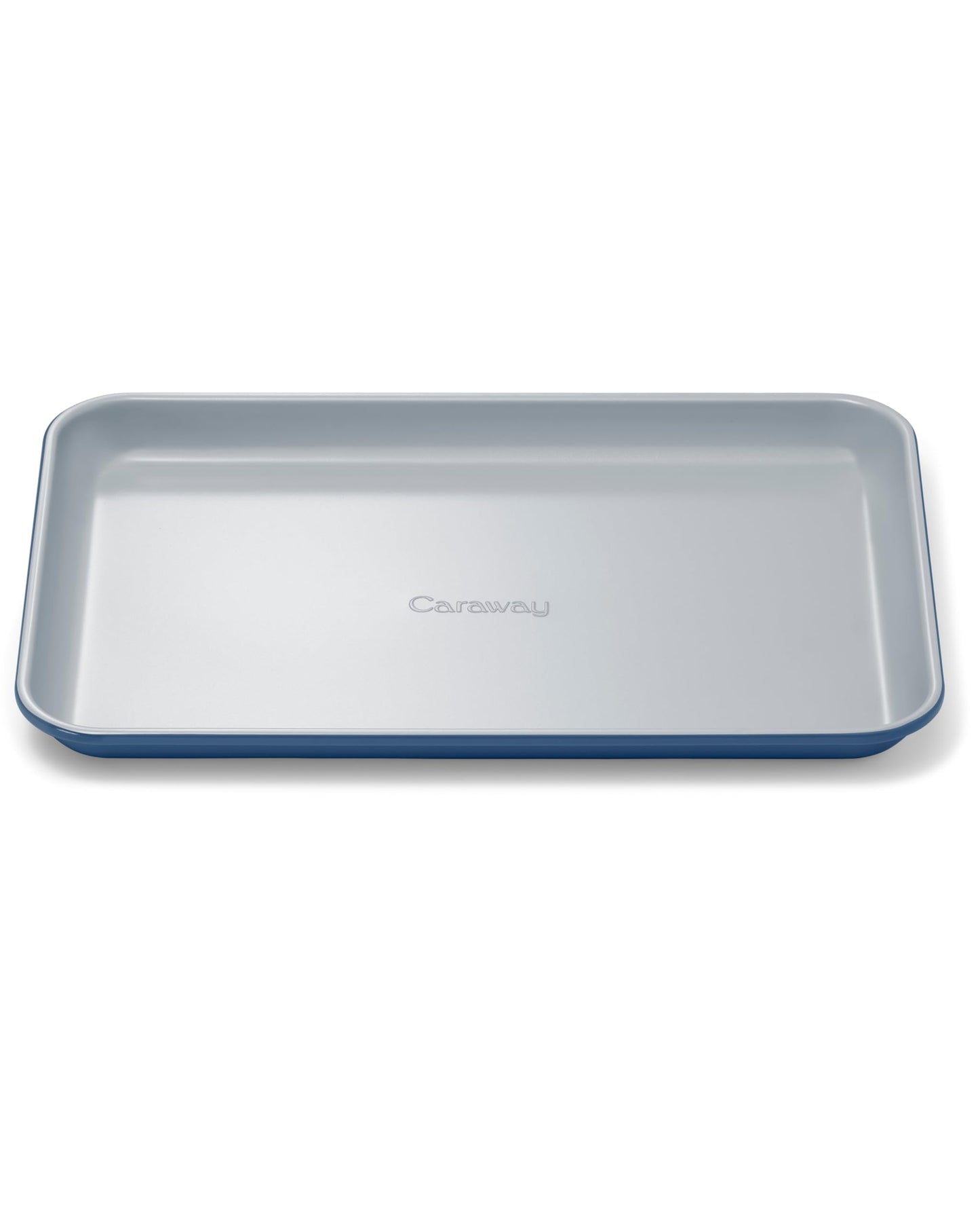 Caraway Nonstick Ceramic Small Baking Sheet 9x13  NonToxic PTFE  PFOA Free  Oven Safe  Aluminized Steel Core  Mini Sheet Pan for Baking Roasting  More  Navy