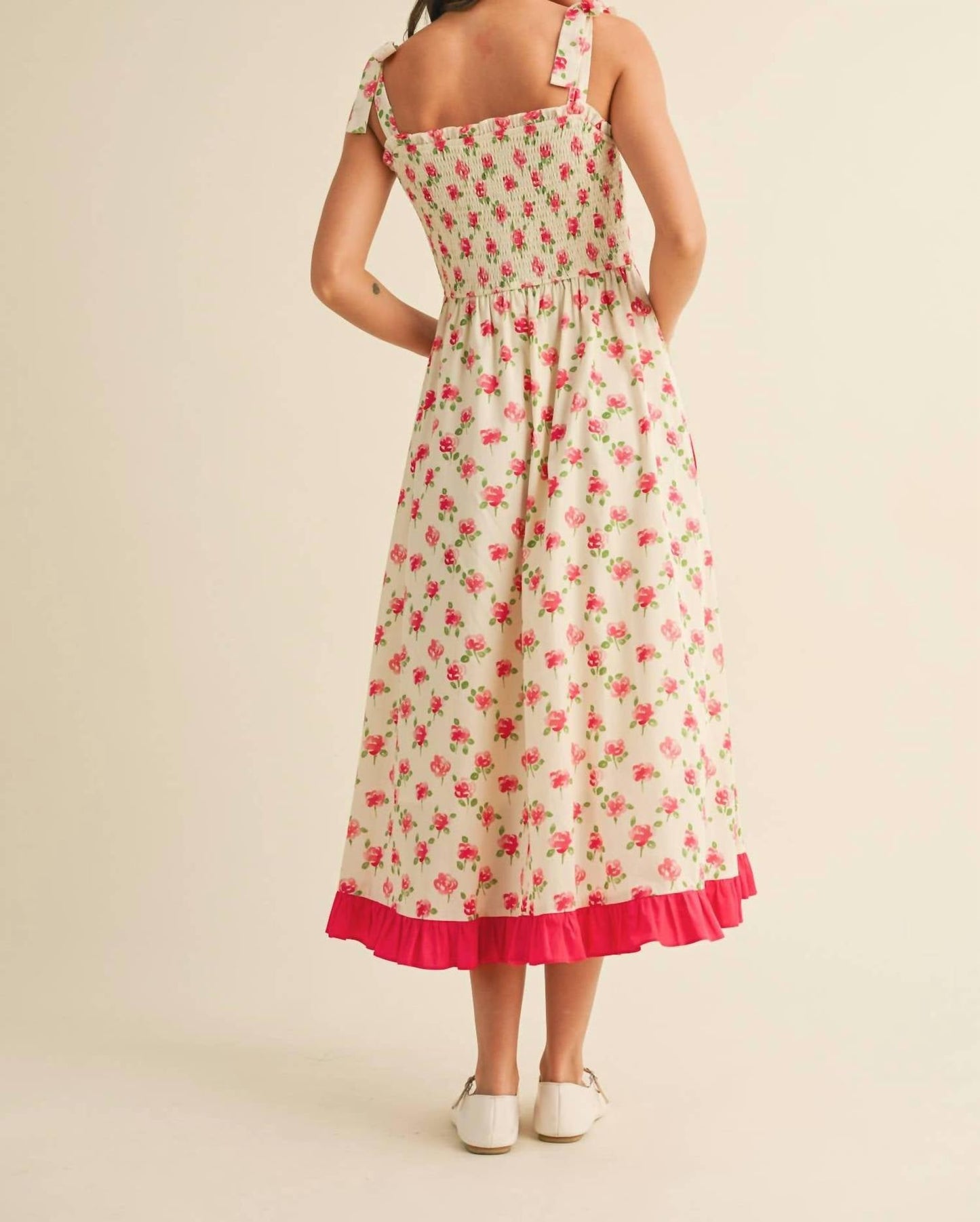 &Merci - Gardenia Smocked Midi Dress
