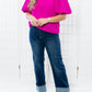Q2 - Saylor Straight Leg Cuffed High Rise Denim