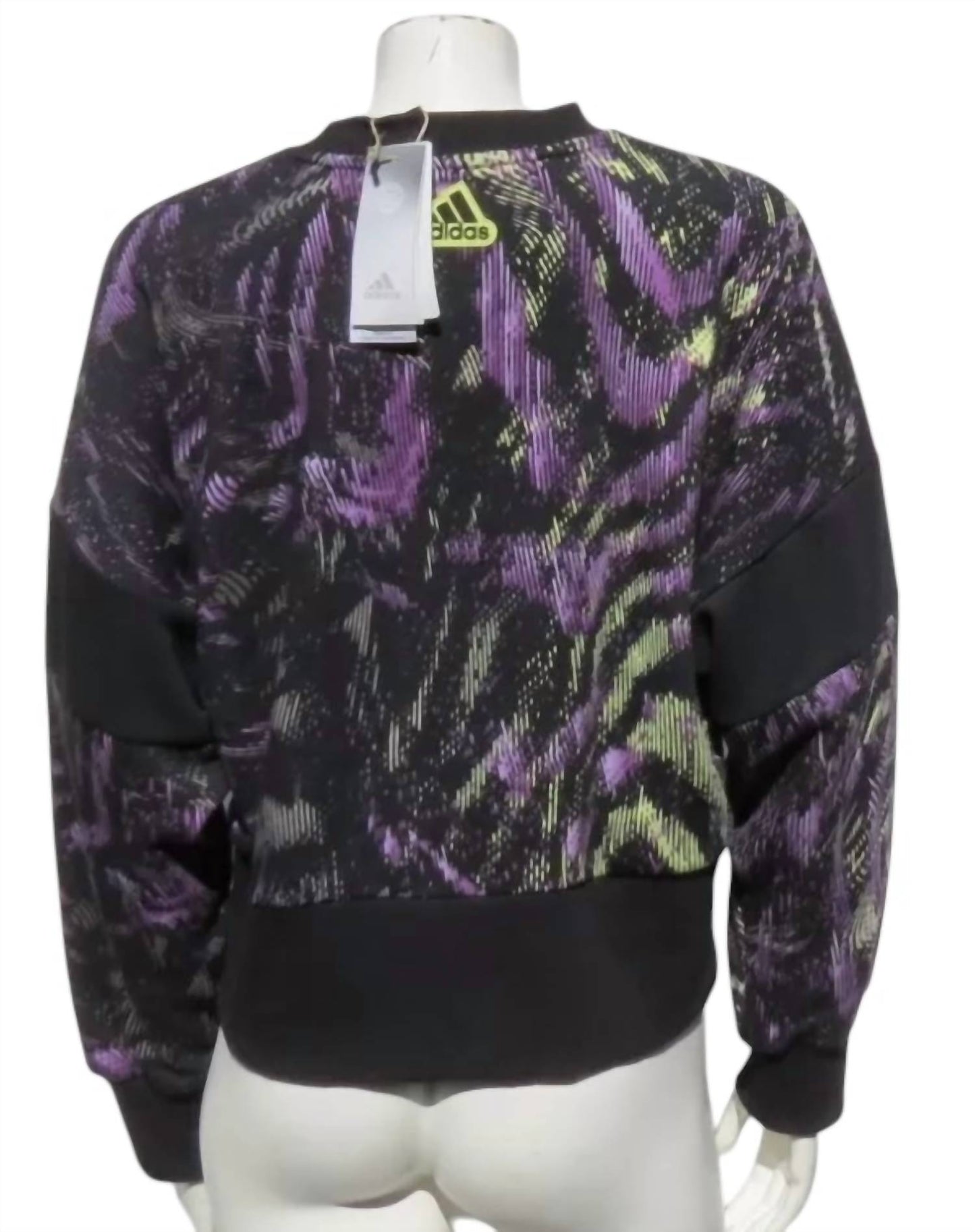 Adidas - Women's Patterned Crew Neck Pullover Sweatshirt